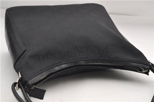Authentic GUCCI Shoulder Hand Bag Nylon Leather 0013766 Black 9345D