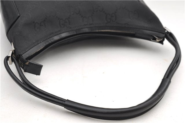 Authentic GUCCI Shoulder Hand Bag Nylon Leather 0013766 Black 9345D