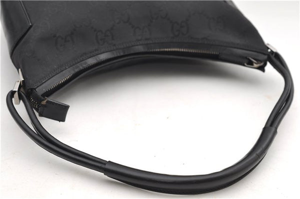 Authentic GUCCI Shoulder Hand Bag Nylon Leather 0013766 Black 9345D