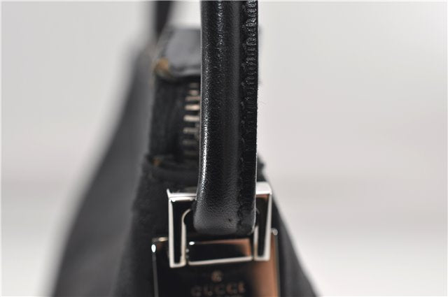Authentic GUCCI Shoulder Hand Bag Nylon Leather 0013766 Black 9345D