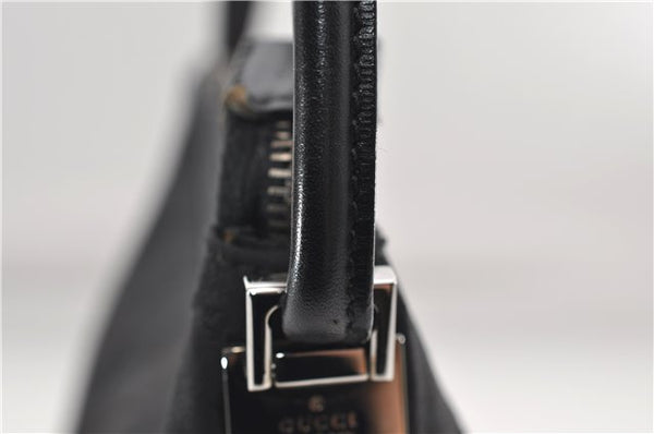 Authentic GUCCI Shoulder Hand Bag Nylon Leather 0013766 Black 9345D