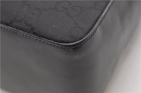 Authentic GUCCI Shoulder Hand Bag Nylon Leather 0013766 Black 9345D