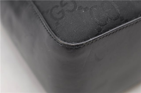 Authentic GUCCI Shoulder Hand Bag Nylon Leather 0013766 Black 9345D
