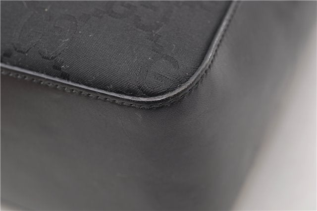 Authentic GUCCI Shoulder Hand Bag Nylon Leather 0013766 Black 9345D