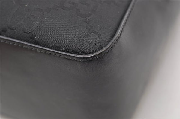Authentic GUCCI Shoulder Hand Bag Nylon Leather 0013766 Black 9345D