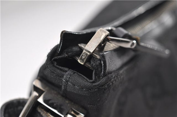 Authentic GUCCI Shoulder Hand Bag Nylon Leather 0013766 Black 9345D