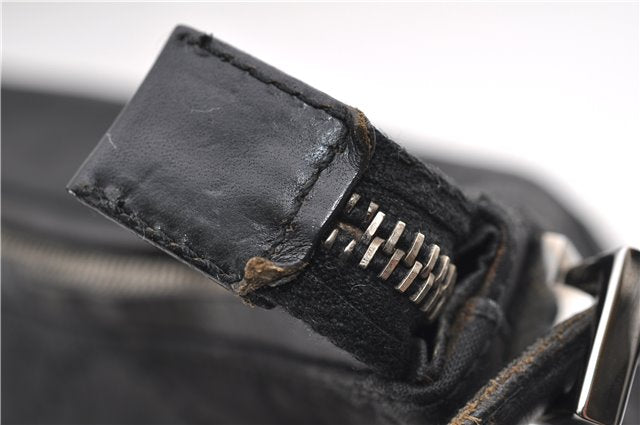 Authentic GUCCI Shoulder Hand Bag Nylon Leather 0013766 Black 9345D