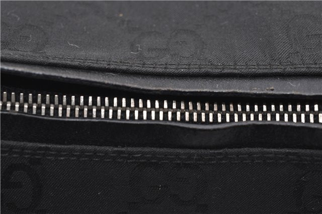 Authentic GUCCI Shoulder Hand Bag Nylon Leather 0013766 Black 9345D