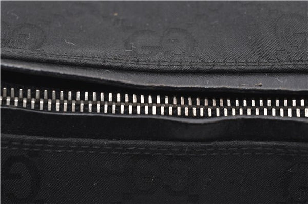 Authentic GUCCI Shoulder Hand Bag Nylon Leather 0013766 Black 9345D