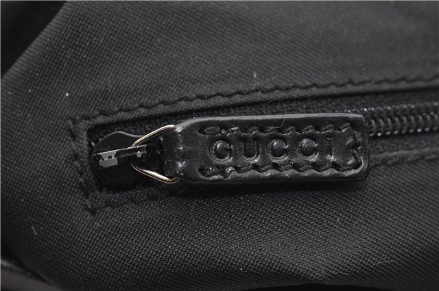 Authentic GUCCI Shoulder Hand Bag Nylon Leather 0013766 Black 9345D