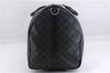 Authentic Louis Vuitton Damier Graphite Keepall Bandouliere 55 Boston Bag 9345E