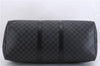 Authentic Louis Vuitton Damier Graphite Keepall Bandouliere 55 Boston Bag 9345E