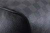 Authentic Louis Vuitton Damier Graphite Keepall Bandouliere 55 Boston Bag 9345E