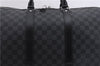 Authentic Louis Vuitton Damier Graphite Keepall Bandouliere 55 Boston Bag 9345E