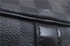 Authentic Louis Vuitton Damier Graphite Keepall Bandouliere 55 Boston Bag 9345E