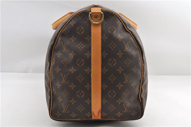 Authentic Louis Vuitton Monogram Keepall Bandouliere 55 M41414 Boston Bag 9346E