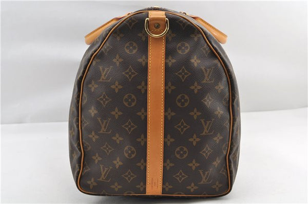 Authentic Louis Vuitton Monogram Keepall Bandouliere 55 M41414 Boston Bag 9346E