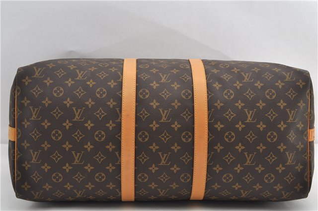 Authentic Louis Vuitton Monogram Keepall Bandouliere 55 M41414 Boston Bag 9346E