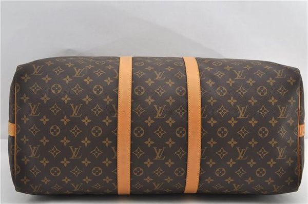 Authentic Louis Vuitton Monogram Keepall Bandouliere 55 M41414 Boston Bag 9346E