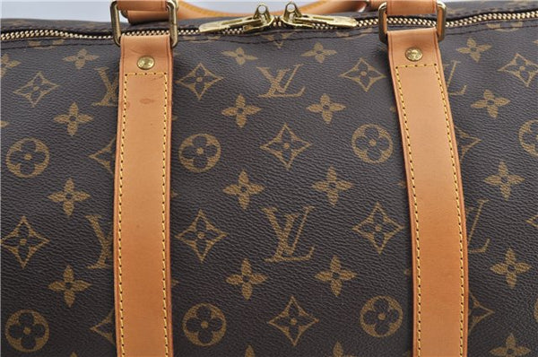 Authentic Louis Vuitton Monogram Keepall Bandouliere 55 M41414 Boston Bag 9346E