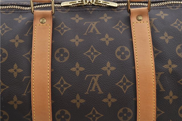 Authentic Louis Vuitton Monogram Keepall Bandouliere 55 M41414 Boston Bag 9346E