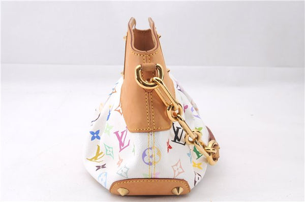 Auth Louis Vuitton Monogram Multicolor Judy PM 2Way Hand Bag White Box 9347E