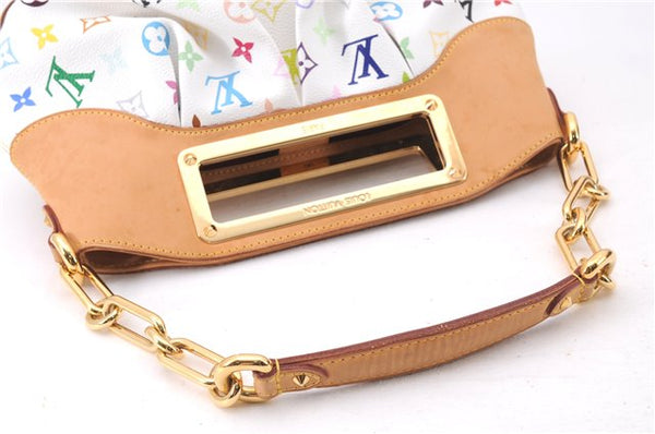 Auth Louis Vuitton Monogram Multicolor Judy PM 2Way Hand Bag White Box 9347E