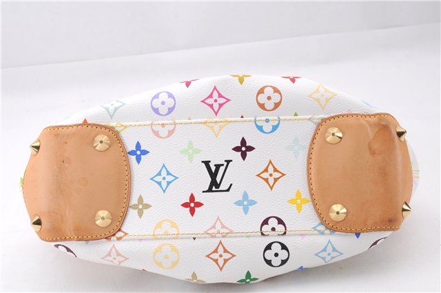 Auth Louis Vuitton Monogram Multicolor Judy PM 2Way Hand Bag White Box 9347E