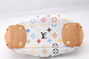 Auth Louis Vuitton Monogram Multicolor Judy PM 2Way Hand Bag White Box 9347E