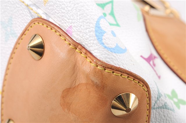 Auth Louis Vuitton Monogram Multicolor Judy PM 2Way Hand Bag White Box 9347E