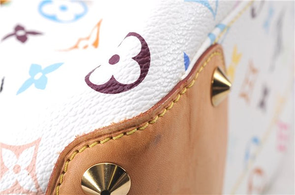 Auth Louis Vuitton Monogram Multicolor Judy PM 2Way Hand Bag White Box 9347E