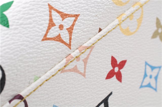 Auth Louis Vuitton Monogram Multicolor Judy PM 2Way Hand Bag White Box 9347E