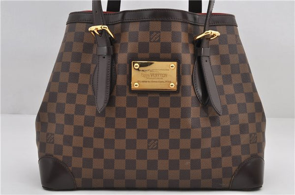 Authentic Louis Vuitton Damier Hampstead MM Shoulder Tote Bag N51204 LV 9349E