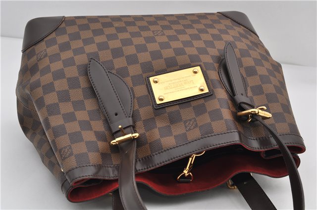 Authentic Louis Vuitton Damier Hampstead MM Shoulder Tote Bag N51204 LV 9349E