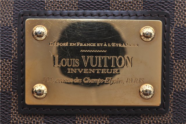 Authentic Louis Vuitton Damier Hampstead MM Shoulder Tote Bag N51204 LV 9349E