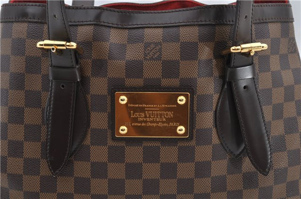 Authentic Louis Vuitton Damier Hampstead MM Shoulder Tote Bag N51204 LV 9349E