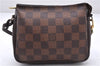 Authentic Louis Vuitton Damier Trousse Makeup Hand Bag Pouch N51982 LV 9350E