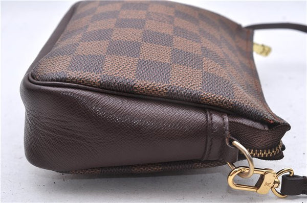 Authentic Louis Vuitton Damier Trousse Makeup Hand Bag Pouch N51982 LV 9350E
