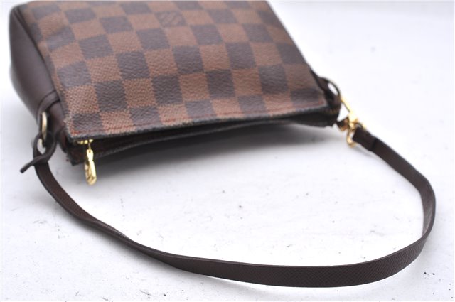 Authentic Louis Vuitton Damier Trousse Makeup Hand Bag Pouch N51982 LV 9350E