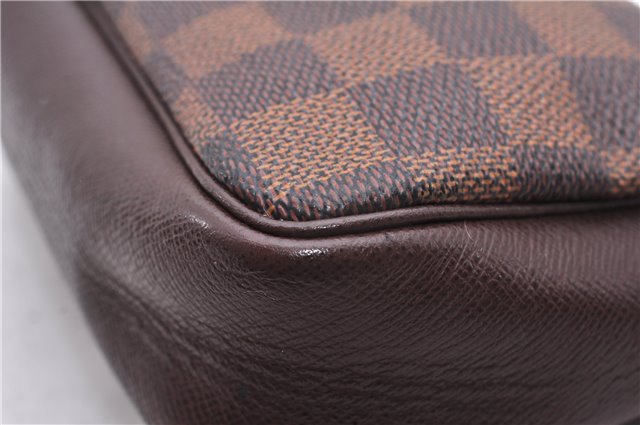 Authentic Louis Vuitton Damier Trousse Makeup Hand Bag Pouch N51982 LV 9350E