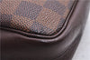 Authentic Louis Vuitton Damier Trousse Makeup Hand Bag Pouch N51982 LV 9350E