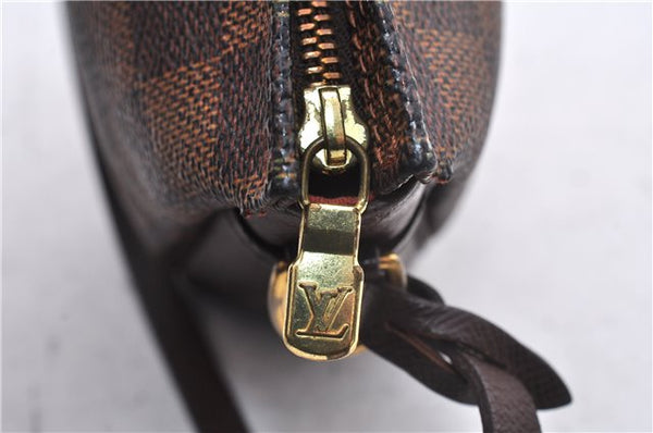 Authentic Louis Vuitton Damier Trousse Makeup Hand Bag Pouch N51982 LV 9350E