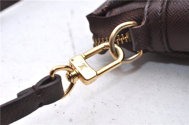 Authentic Louis Vuitton Damier Trousse Makeup Hand Bag Pouch N51982 LV 9350E
