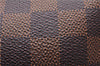 Authentic Louis Vuitton Damier Trousse Makeup Hand Bag Pouch N51982 LV 9350E