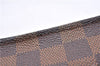 Authentic Louis Vuitton Damier Trousse Makeup Hand Bag Pouch N51982 LV 9350E