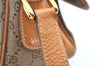 Authentic GUCCI Shoulder Cross Body Bag Purse GG Canvas Leather Brown Junk 9351G