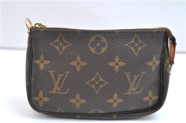 Authentic Louis Vuitton Monogram Mini Pochette Accessoires Pouch M58009 LV 9352E