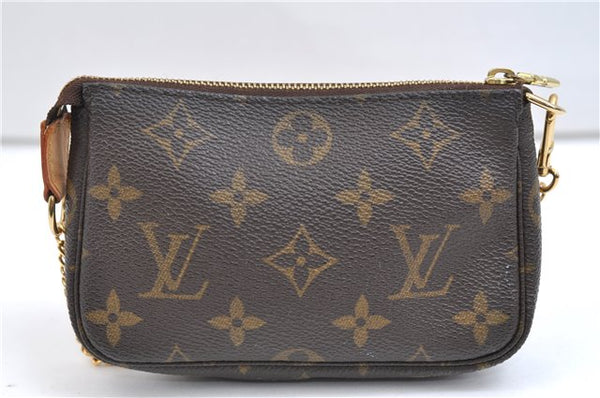 Authentic Louis Vuitton Monogram Mini Pochette Accessoires Pouch M58009 LV 9352E