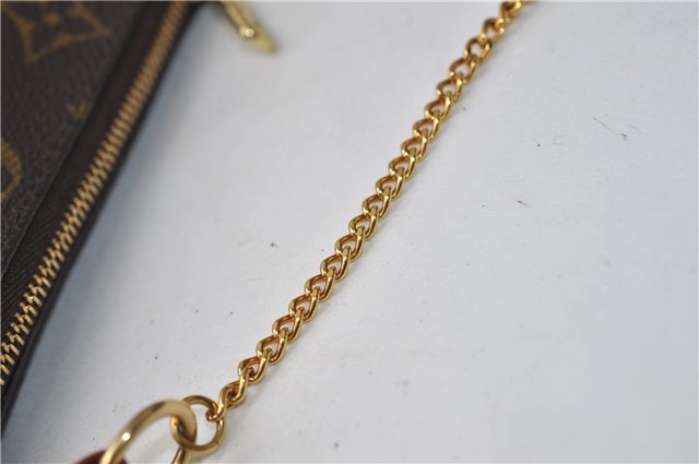 Authentic Louis Vuitton Monogram Mini Pochette Accessoires Pouch M58009 LV 9352E