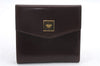 Authentic CELINE Vintage Trifold Wallet Purse Leather Brown 9353C